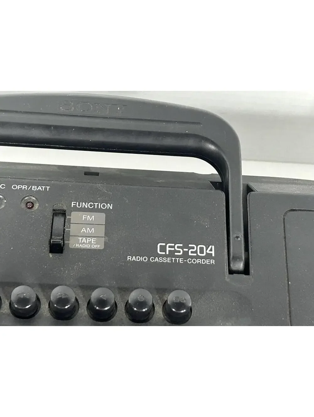Sony CFS-204 AM FM Radio Cassette Player Boombox Radio Works - Cassette Does Not